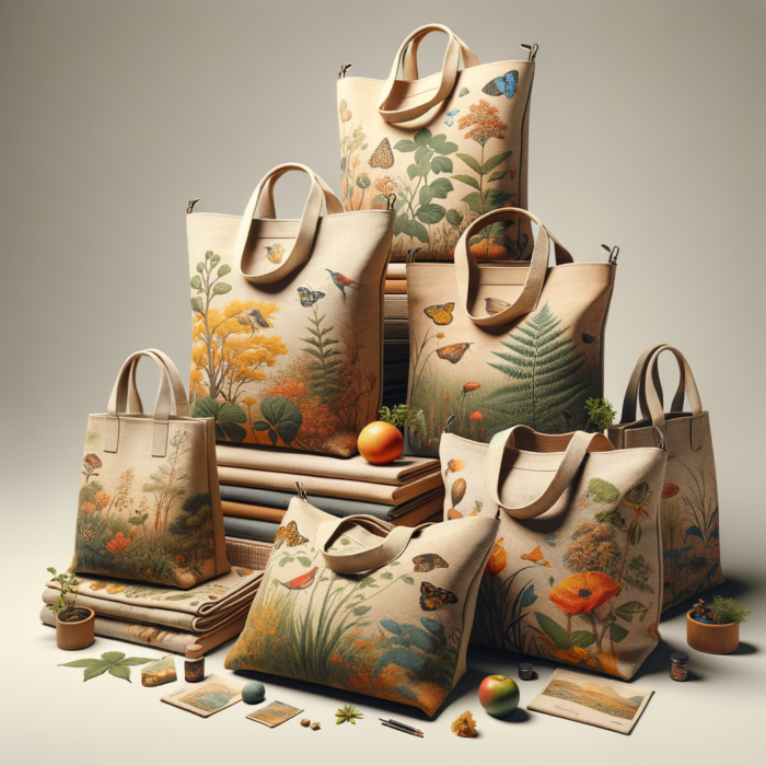 Retro Nature Print Bags