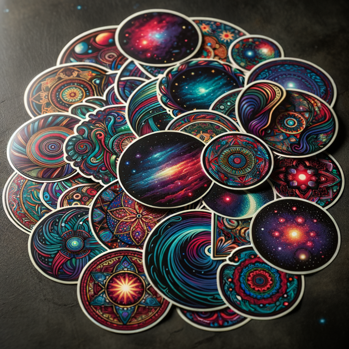 Bold Galaxy Print Stickers