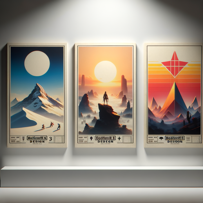 Minimalist Gaming Design Posters